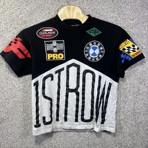 First‎ Row Racing Shirt Mens Medium Black Gray Bruised Never Broken Graphic 99
